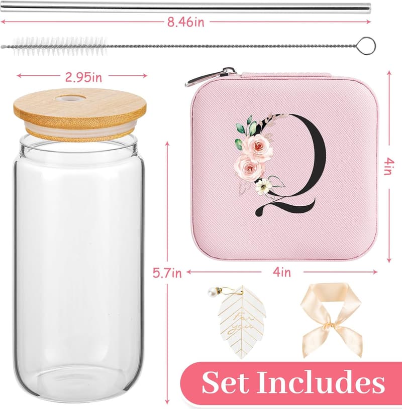Personalized Jewelry Box & Iced Coffee Glass for Teachers