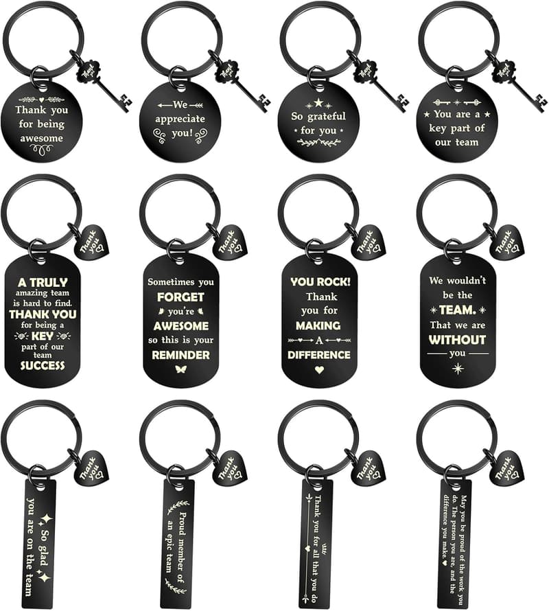 Office Appreciation Keychains - Motivational Gifts for Coworkers