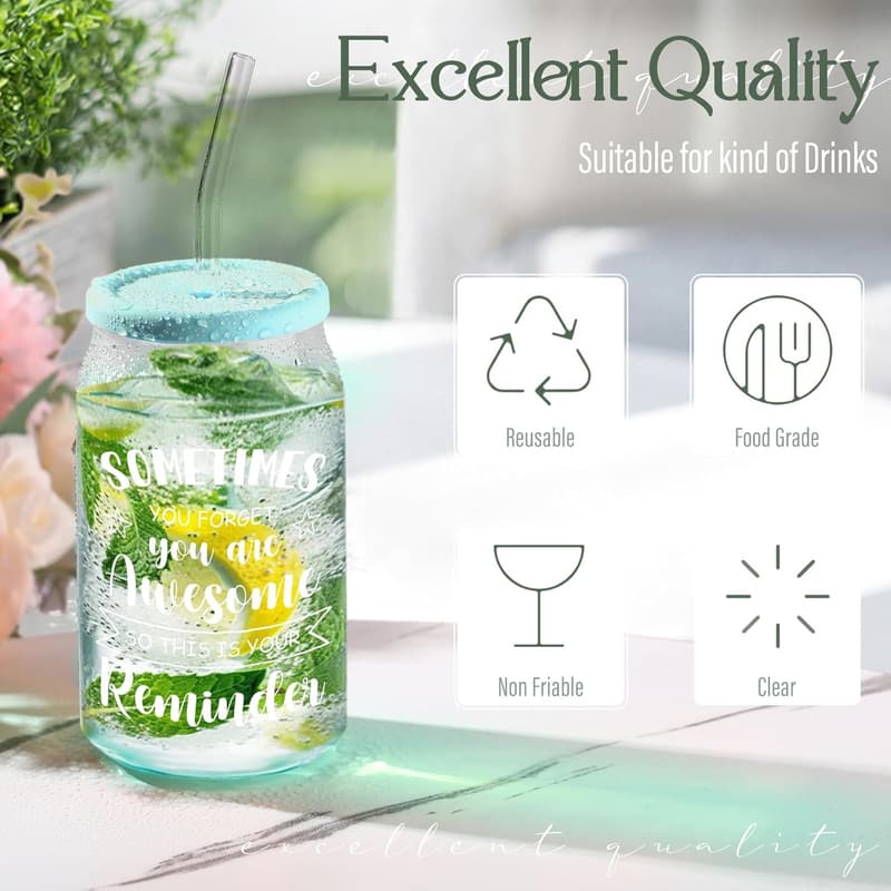 Employee Appreciation Glass Cups Set - Thank You Gifts for Staff