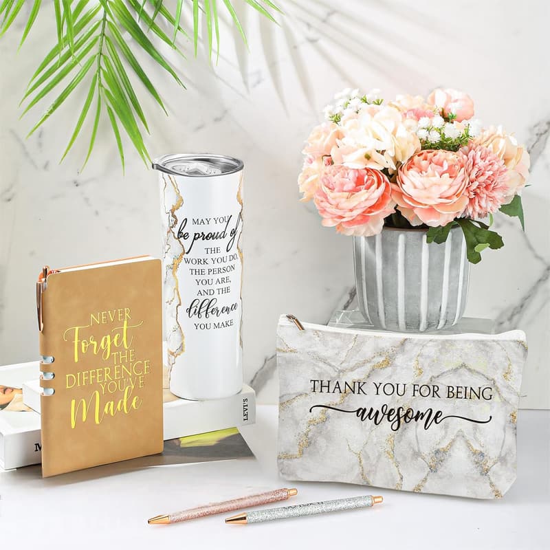Employee Appreciation Gift Set for Women – 6 Pcs Tumbler & More