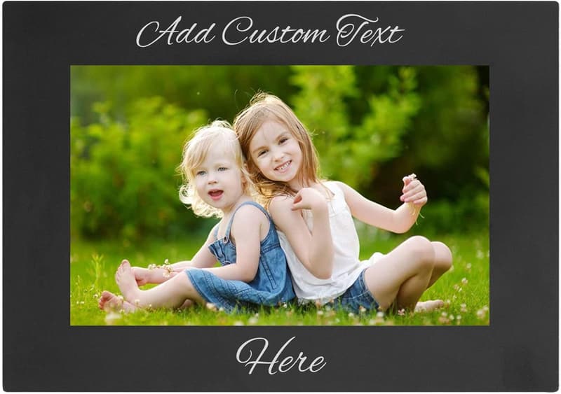 Personalized 4x6-inch Anodized Aluminum Photo Frame