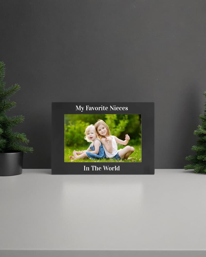Personalized 4x6-inch Anodized Aluminum Photo Frame