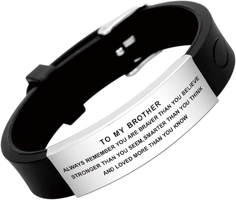 Brother Birthday Inspirational Wristband Bracelet from Sister