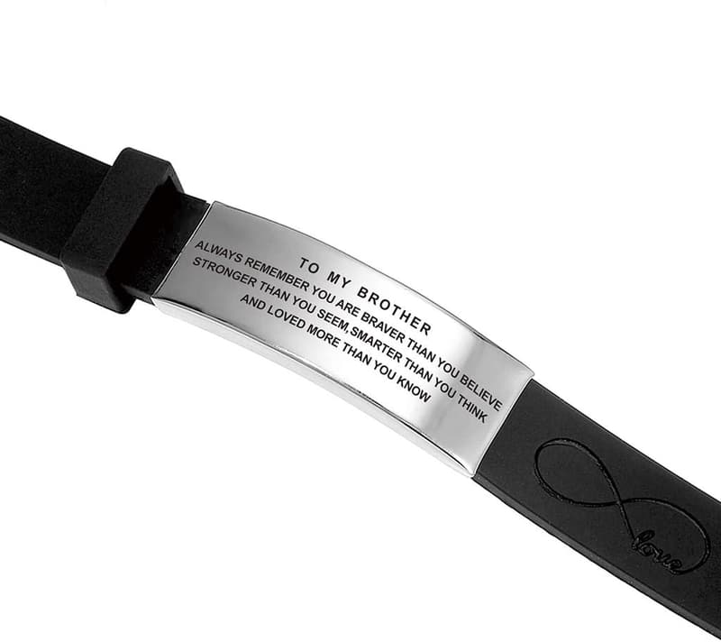 Brother Birthday Inspirational Wristband Bracelet from Sister