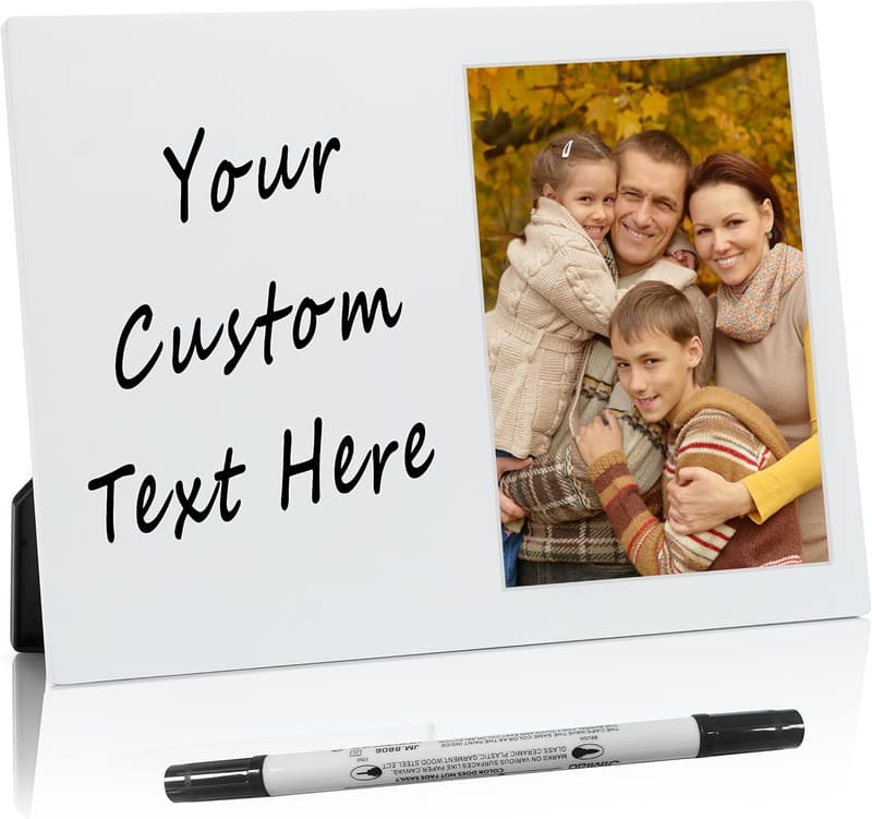 Personalized White Wood Photo Frame for Memorial Gifts