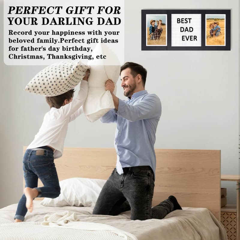 Personalized 4x6'' Solid Wood Picture Frame for Dad