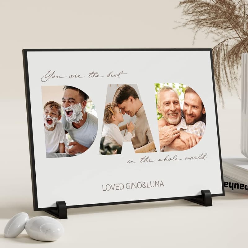 Father's Day Personalized Wooden Picture Frame for Dad