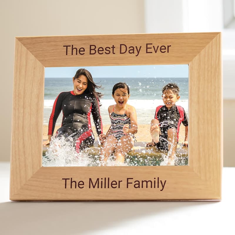 Personalized Hardwood Picture Frame for Mother's Day