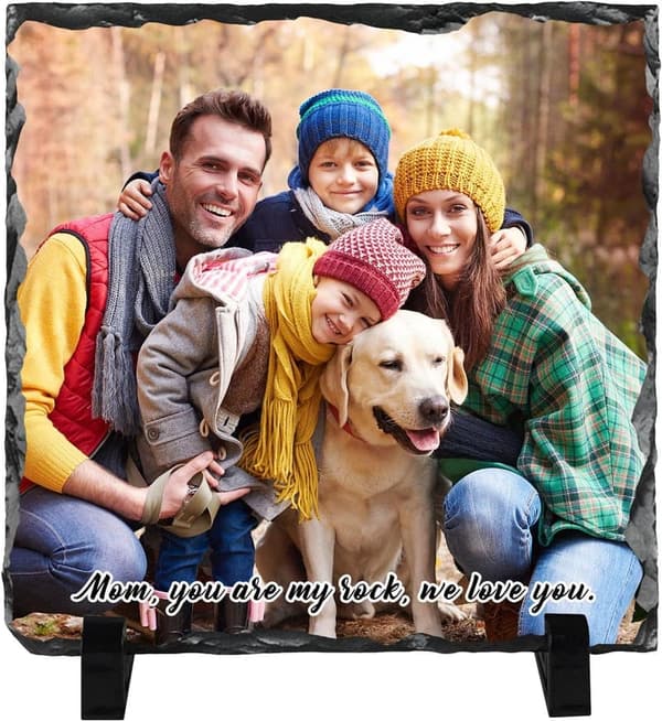 Personalized Slate Picture Frame for Mother's Day - Custom Stone Plaque