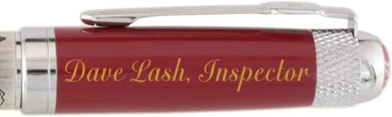 Personalized Firefighter Engraved Ink Pen with Antique Pewter Finish