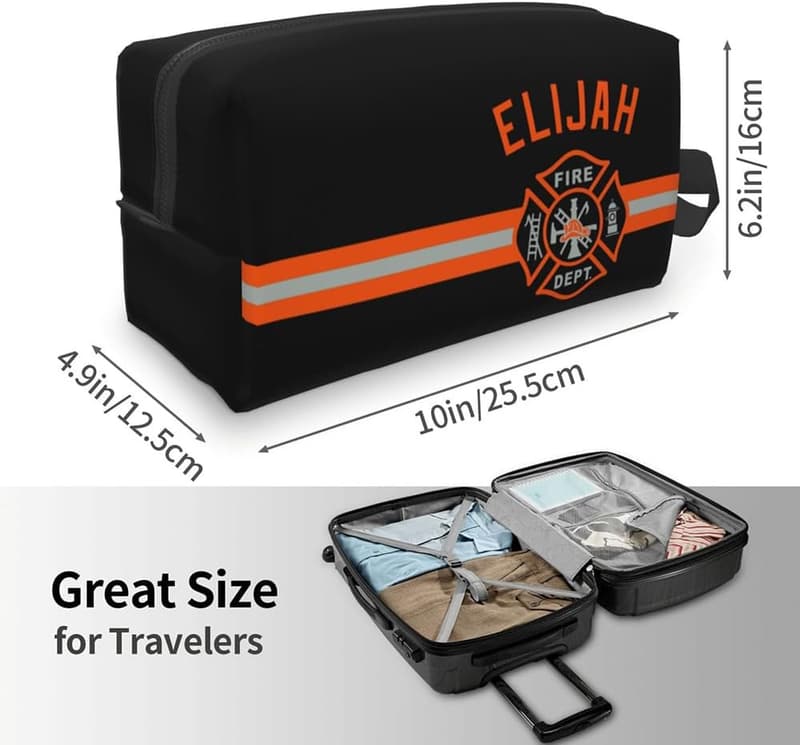 Firefighter Graduation Gift - Personalized Portable Toiletry Bag