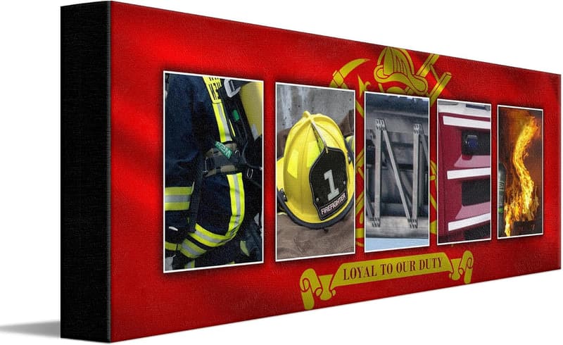 Personalized Firefighter Wall Art Gift (6