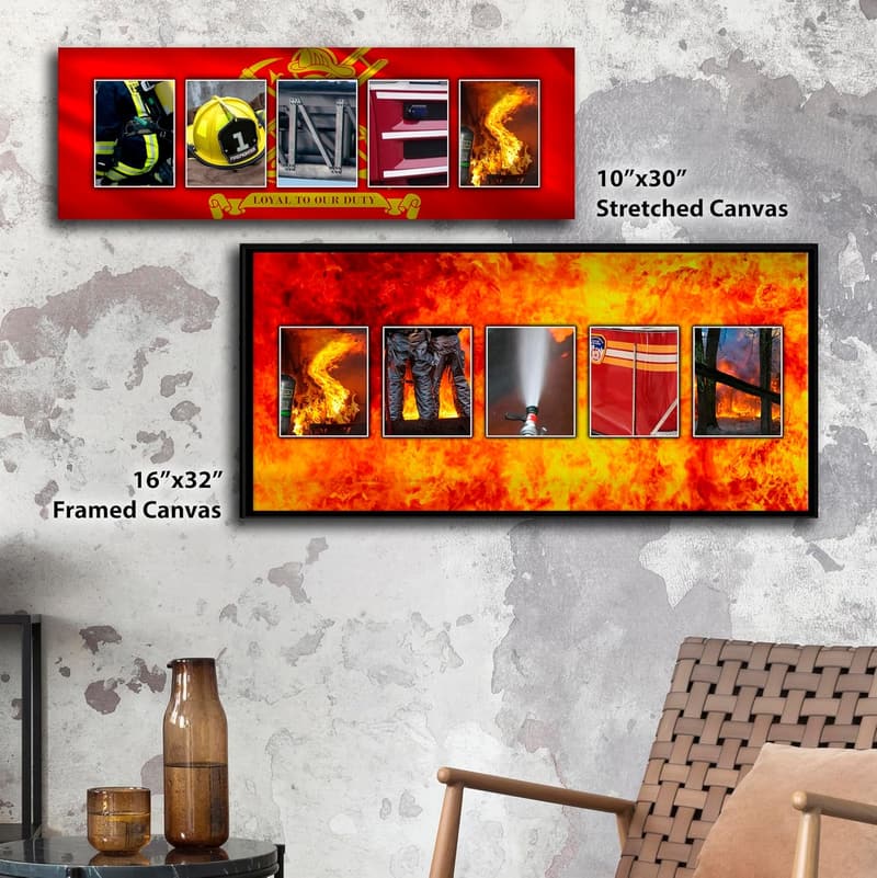 Personalized Firefighter Wall Art Gift (6