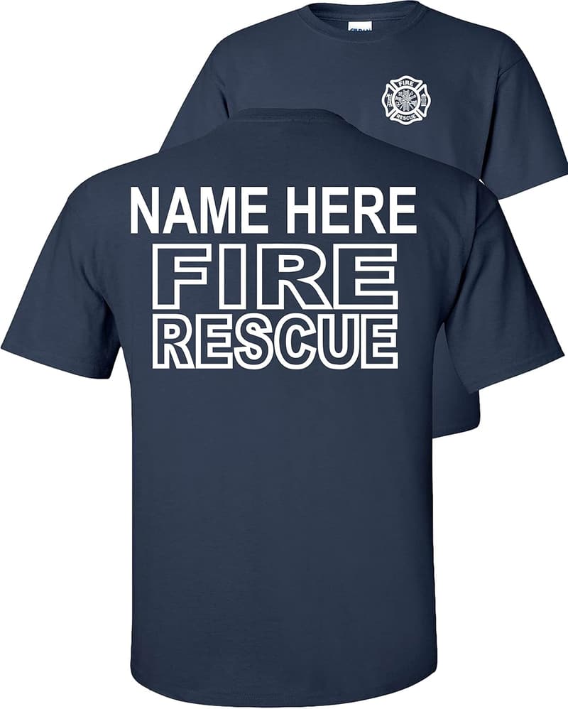 Personalized Fire Rescue T-Shirt for Heroes