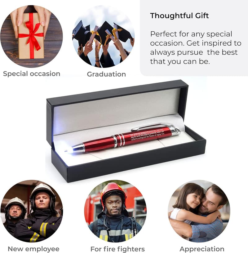 Firefighter's Prayer Engraved Pen with Flashlight & Stylus