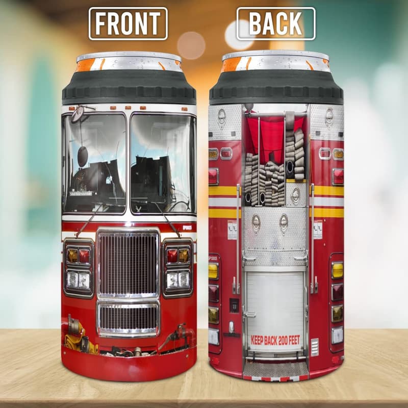 Firefighter Gift: 4-in-1 Stainless Steel Tumbler & Can Cooler