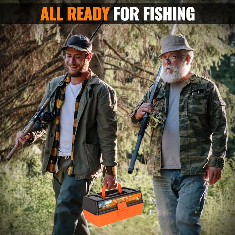Fishing Tackle Box Set with 415 Pcs Lures and Accessories for Men