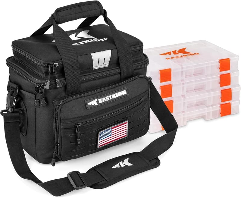 KastKing Karryall Fishing Tackle Bag with 4 Tackle Trays