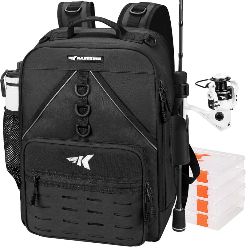 Water-Resistant Fishing Backpack with Large Storage Capacity