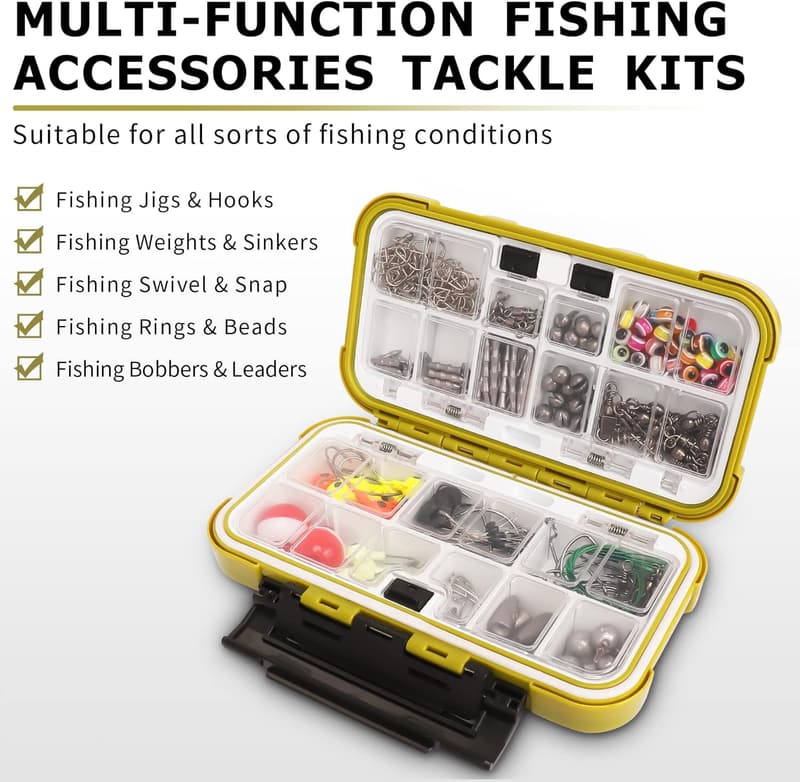 Fishing Tackle Box Set with Accessories for Beginners