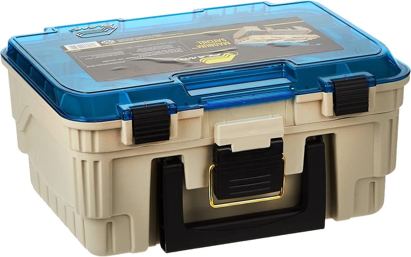 Plano 1349-00 Two-Level Magnum Tackle Box - Sandstone/Blue