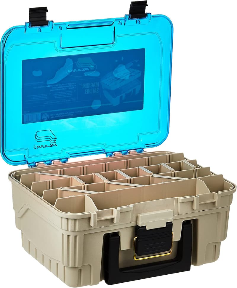 Plano 1349-00 Two-Level Magnum Tackle Box - Sandstone/Blue
