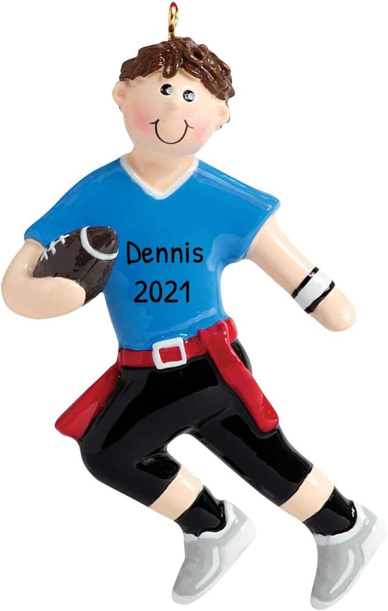 Personalized 2024 Flag Football Ornament for Men