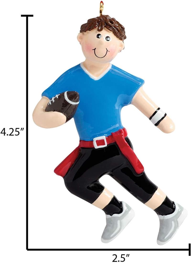 Personalized 2024 Flag Football Ornament for Men