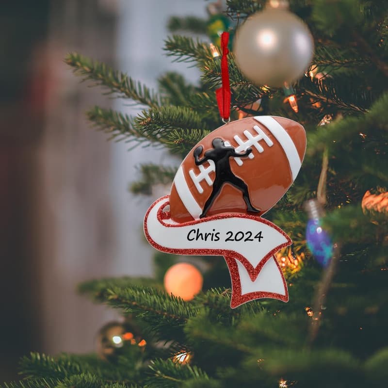 Personalized Football Player Ornament - Gift for Sports Fans