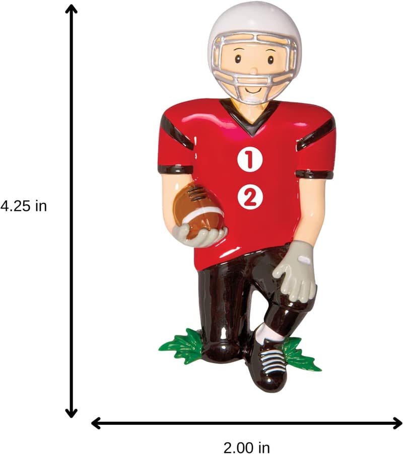 Personalized Football Lover's Christmas Ornament 2024