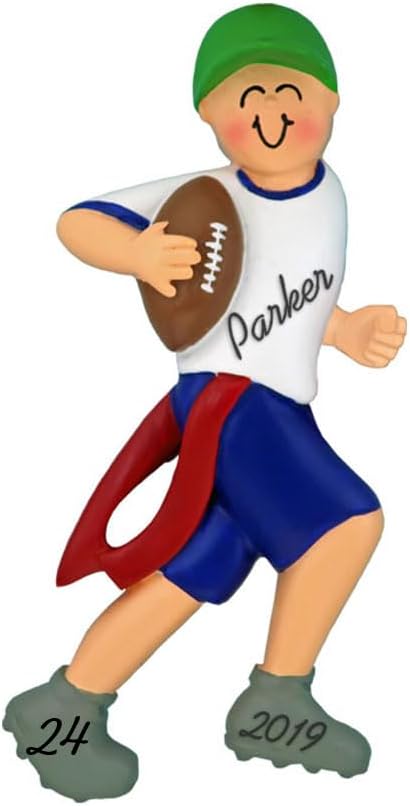 Personalized Flag Football Ornament for Players - Sports Keepsake