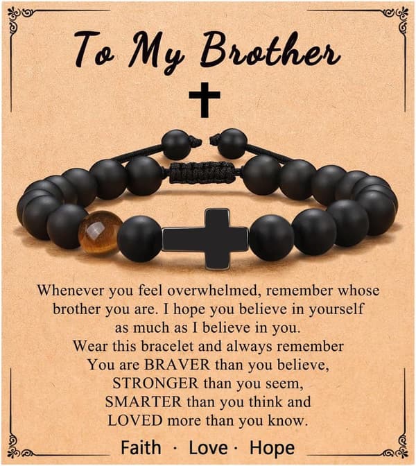 Christian Cross Bracelet for Men - Ideal Gift for Birthdays & Graduations