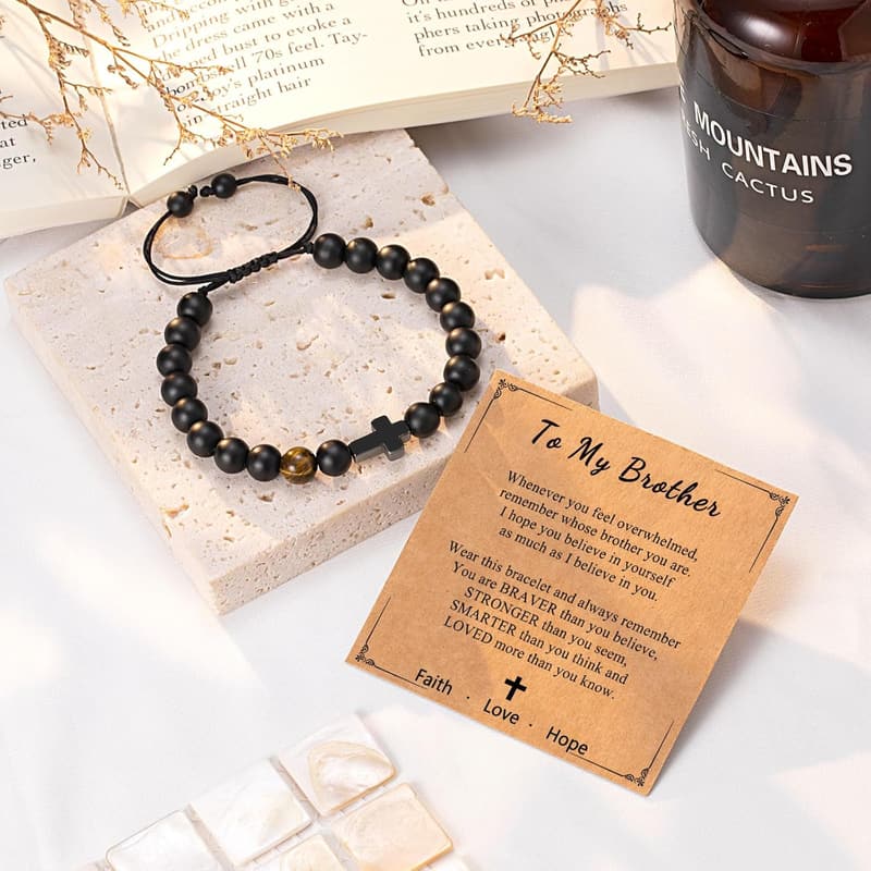 Christian Cross Bracelet for Men - Ideal Gift for Birthdays & Graduations
