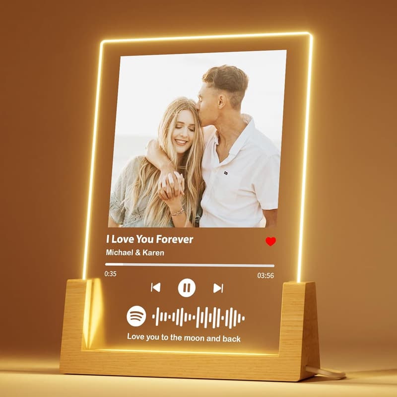 Valentine's Day Custom Acrylic Song Plaque for Couples
