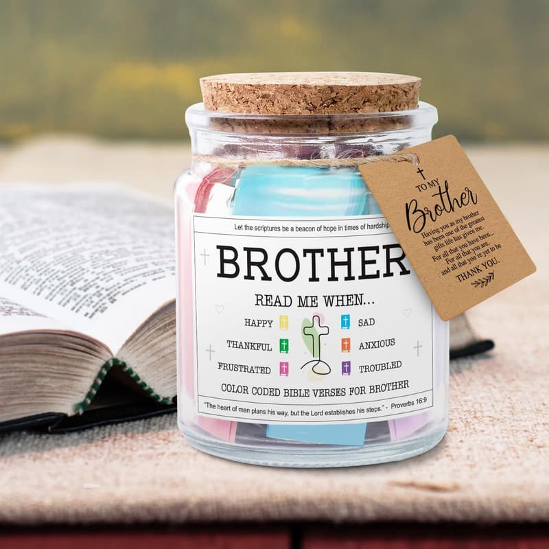 Brother's Day Christian Bible Jar Gift for Sibling