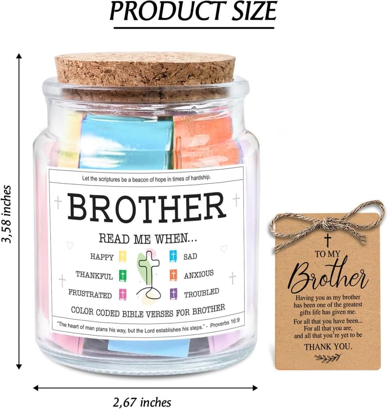 Brother's Day Christian Bible Jar Gift for Sibling