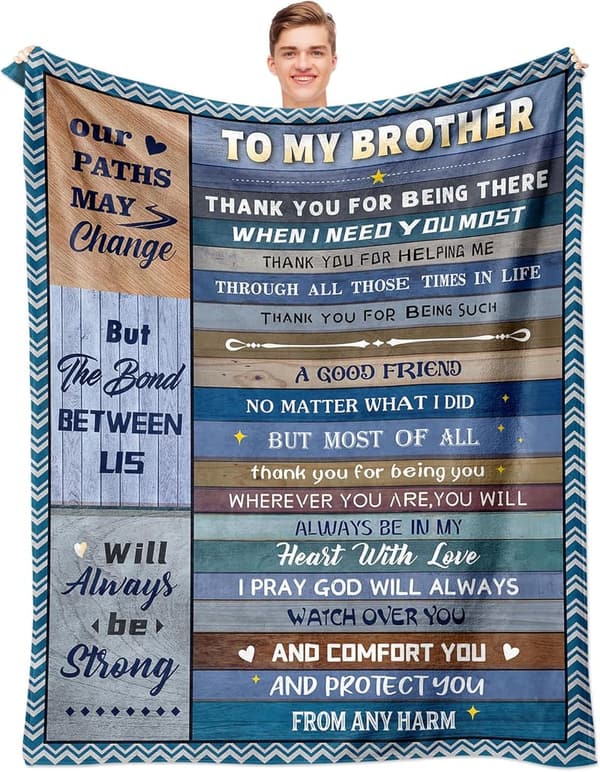 Brother Throw Blanket - Perfect Gift for Father's Day & Graduation