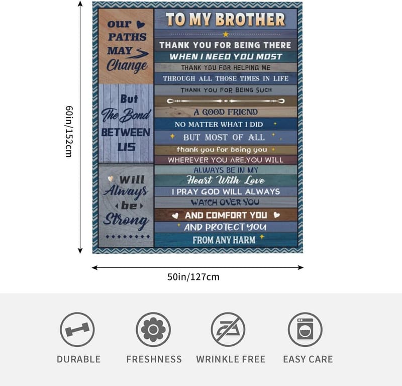 Brother Throw Blanket - Perfect Gift for Father's Day & Graduation