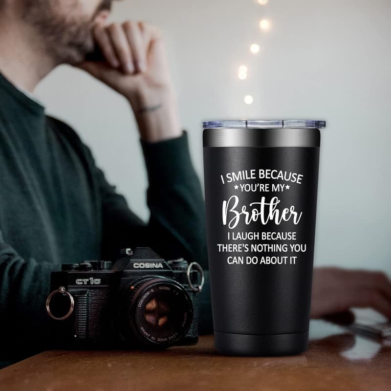 Brother Gift Tumbler - Christmas & Birthday - 20oz