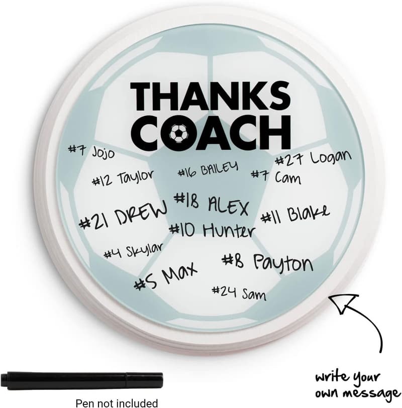Coach Plaque for Soccer | Autograph Ready Premier Design