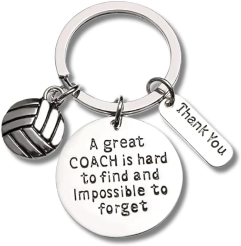 Volleyball Coach Keychain - Stainless Steel Gift
