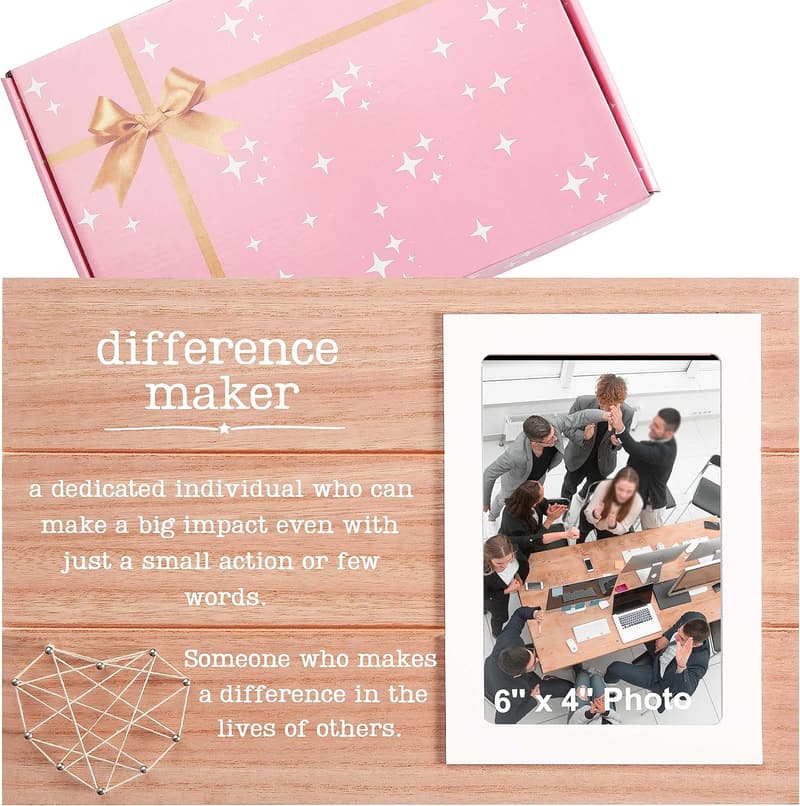 Appreciation Gift: Wooden Photo Frame for Coworkers & Friends