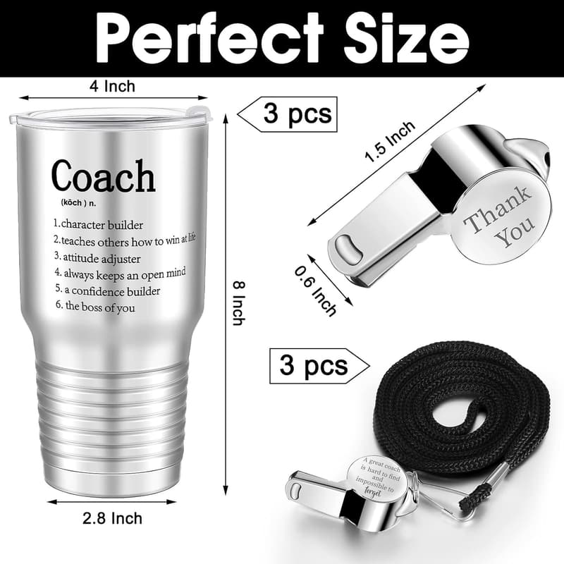 Coaching Gifts Set: 30 oz Stainless Steel Mug & Travel Tumbler