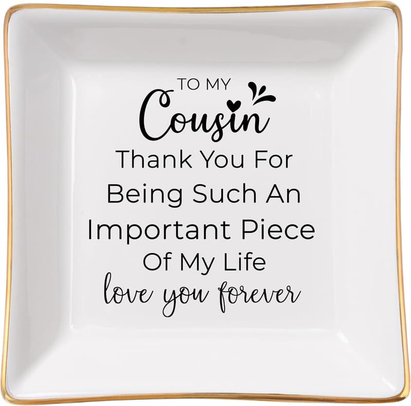 Cousin Birthday Jewelry Tray Gift for Women