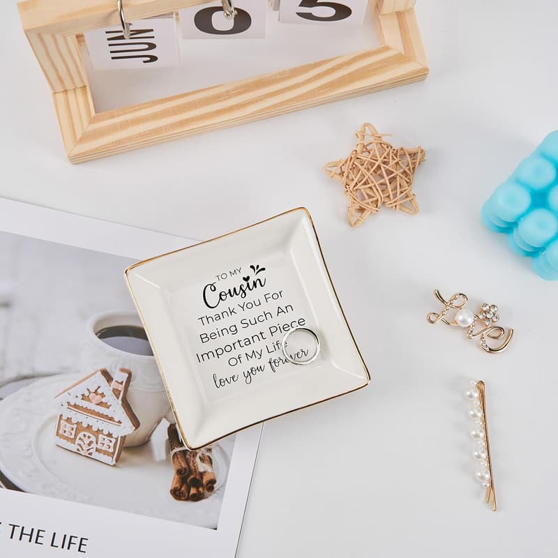 Cousin Birthday Jewelry Tray Gift for Women