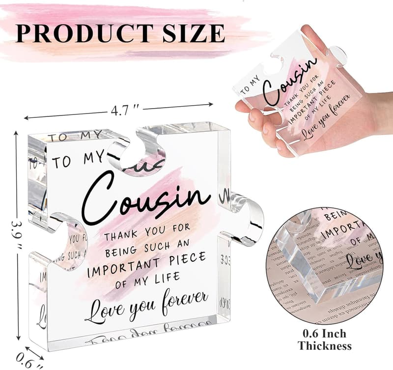 Best Cousin Ever Paperweight – Thoughtful Gift for Women