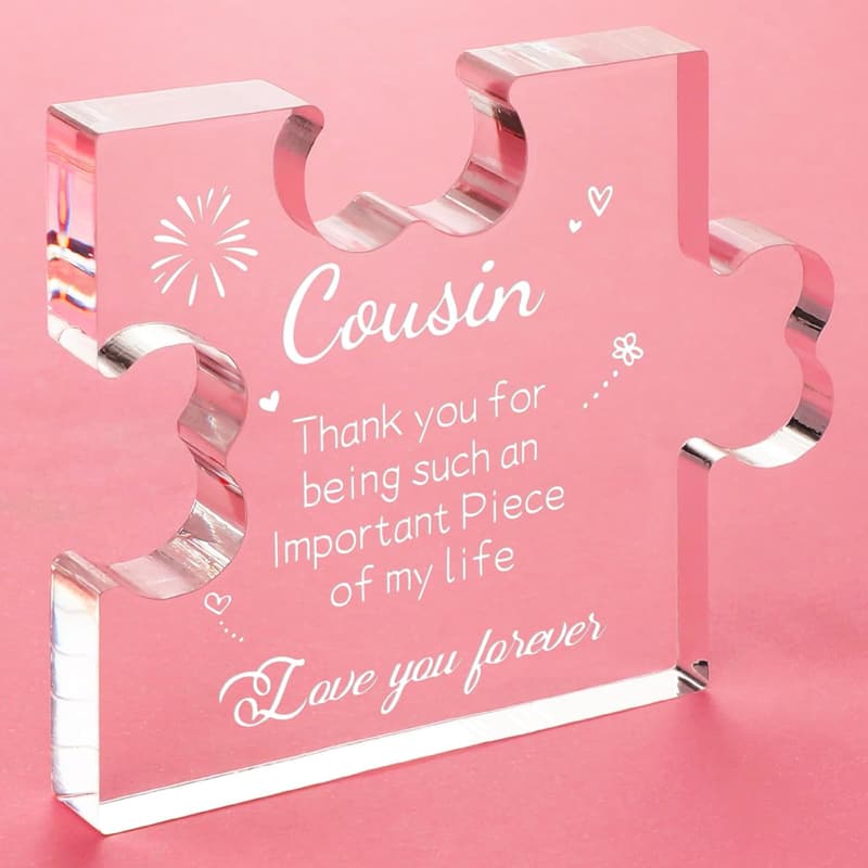 Mother's Day Acrylic Puzzle Plaque Gift for Cousins