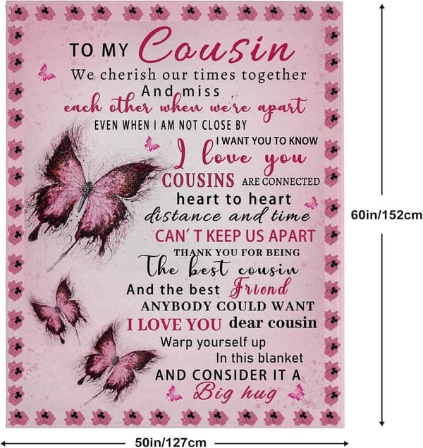 Cousin Blanket Gift for Women - 60
