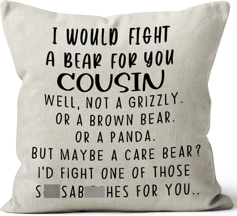 Cousin Gift - 18x18 Decorative Pillow Covers
