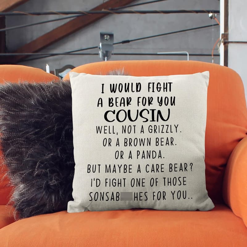 Cousin Gift - 18x18 Decorative Pillow Covers
